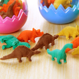 韩国新款动物创意文具批发卡通儿童恐龙蛋玩具橡皮擦小学学习奖品