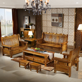 纯全实木香樟木沙发组合现代中式雕花新中式客厅香樟木沙发家具