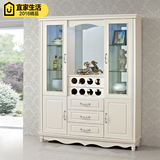 时尚欧式酒柜 餐边柜储物柜象牙白韩式烤漆收纳柜现代吧台碗柜子