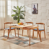 北欧伸缩餐桌可收缩桌子折叠家用小户型长方形宜家多功能水曲柳