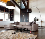 北欧真皮羽绒沙发头层牛皮现代简约小户型客厅三人皮艺转角组合