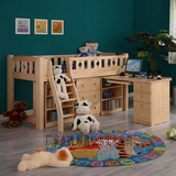 厂家直销 环保实木家具 可订制松木家具[樟子松]儿童组合床A-18