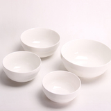 纯白米饭碗骨瓷餐具护边菜碗厨房家用特价中式陶瓷面碗大汤碗批发