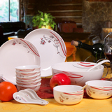 碗碟套装 骨瓷餐具28头碗盘碗勺陶瓷器盘子礼盒家用特价餐具套装