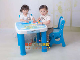 新款 塑料儿童餐椅 幼儿园多功能吃饭学习书桌子宝宝套装组合包邮