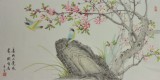 名家紫丰国画 客厅书画字画 工笔花鸟画  三尺横幅 手绘真迹