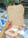 日本大创代购复古公主宫廷安娜苏风格粉色玫瑰桌面折叠镜子化妆镜