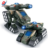 佳奇遥控变形恐龙机器人坦克一键变形金刚儿童玩具男孩充电动汽车