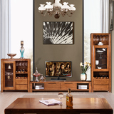 实木酒柜客厅装饰展示柜现代简约酒柜收藏柜客厅餐厅组合家具