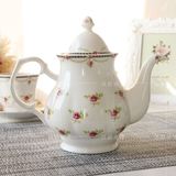 出口英国下午茶田园水果茶过滤加热保温煮茶杯陶瓷玻璃花茶壶茶具