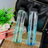 小口玻璃杯有盖旅行细长喝水杯子学生夏季便携式 清新韩版饮品杯