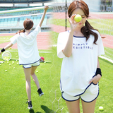 运动套装女夏短袖短裤跑步衣服韩国夏装时尚潮二件套18学生25周岁
