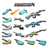 Minecraft我的世界武器玩具周边泡沫钻石刀剑镐枪头套模型道具