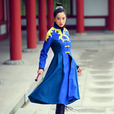素萝 擎苍 原创设计中国风女装2015新款冬装修身毛呢大衣外套