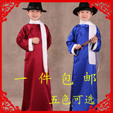 儿童古装民国服装长袍马褂男童相声演出服长衫大褂五四青年学生装