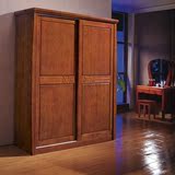 实木衣柜 现代中式 白蜡木 三门 四门 五门移门衣柜套房家具
