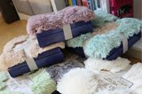 外贸毛毯长毛绒毯 休闲毯纯色沙发毯披肩毯飘窗影棚样板间装饰毯