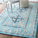 麦克罗伊进口羊毛简欧式美式现代简约客厅沙发茶几卧室床边地毯