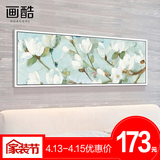 清新卧室床头装饰画现代客厅沙发背景挂画横幅墙画壁画有框画花卉