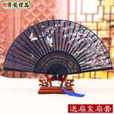2016夏季中国风复古女式折叠古风古典日用扇丝绸折扇印花扇形扇子