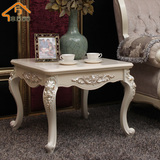 欧式小茶几实木简约角几现代客厅边几木质象牙白咖啡桌创意小方几