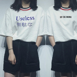 韩国ulzzang短袖T恤夏季女装上衣韩版宽松学生半袖体恤衣服闺蜜装