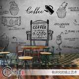 欧式复古蛋糕咖啡大型壁画餐厅咖啡厅休闲吧面包店甜品店墙纸壁纸