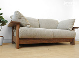 北欧风格日式家具全实木榫卯白橡木休闲组合简约三双单人沙发正品