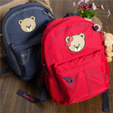 开学啦~ 韩国小熊男女童牛仔双肩包 幼儿园书包 儿童包包