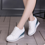 2016秋季新款韩版内增高女鞋白色休闲运动鞋时尚小白鞋34码单鞋子