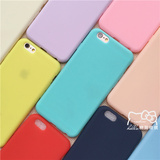 韩国马卡龙 苹果iphone6s纯色手机壳4.7寸简约保护套plus硅胶软壳