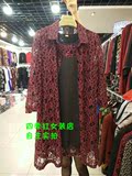 金迪雪2016-37中老年短袖女装春季时尚中长款蕾丝两件套连衣裙