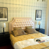包邮美式乡村新古典布艺床1.8米软包床别墅卧室双人床婚床小户型