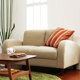 家用小户型客厅卧室书房咖啡厅弧形扶手布艺双人休闲沙发特价