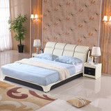 皮床双人床单人床真皮1.8米1.5米婚床简约现代床
