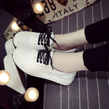 夏韩版帆布鞋女学院风透气单鞋平底黑色板鞋平跟厚底休闲小白鞋潮