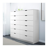 宜家代购IKEA 诺德里 12斗抽屉柜 斗柜 储物柜 收纳柜 白色