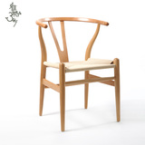 特价家用椅子靠背叉骨椅实木餐椅Y椅新中式水曲柳带扶手北欧美式