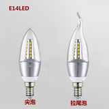 光源 透明LED蜡烛灯泡 暖光白光E14超节能 吊灯护眼泡新品特价