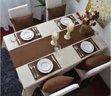 简约宜家风格纯色桌布 咖啡色桌布定制 灰色简约桌旗 特价可定制