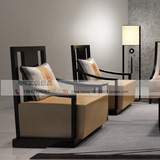 新古典高背椅新中式休闲椅酒店客厅沙发椅欧式形象椅单人椅欧式椅
