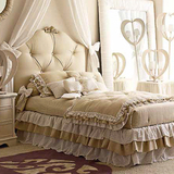 欧式布艺软包床法式儿童床公主床单人双人床实木床婚床新品可定制