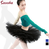 Sansha三沙芭蕾舞蹈服装/专业7层硬纱TUTU短裙/成人练功演出DF005