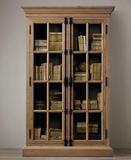 优质实木家具美式乡村书柜 展示柜书架法式书橱书橱储物柜可定制