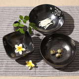 景德镇古朴创意陶瓷餐具三分烧和风日式复古樱花米饭汤面大喇叭碗