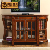 美式实木电视柜简约欧式餐边柜玄关小户型客厅卧室高电视柜1.2米