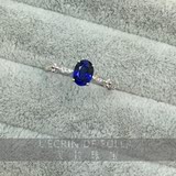 芙拉珠宝 18K白金斯里兰卡皇家蓝宝石戒指 精致蕾丝款 定制欣赏