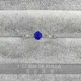 芙拉珠宝 18K白金斯里兰卡皇家蓝宝石戒指 精致蕾丝款 定制欣赏