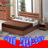 简约现代板式收纳气动双人床1.5米1.8米高低箱储物床直销可定制