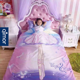 儿童床上用品女孩公主韩式卡通纯棉全三四件套1.21.5m床单人宿舍